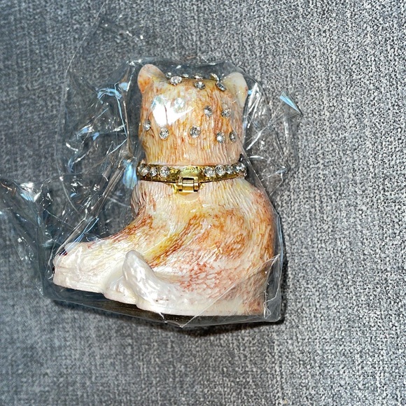 Ingbear Rhinestone Cat Figurine Trinket Box / Home Decor - Picture 2 of 11